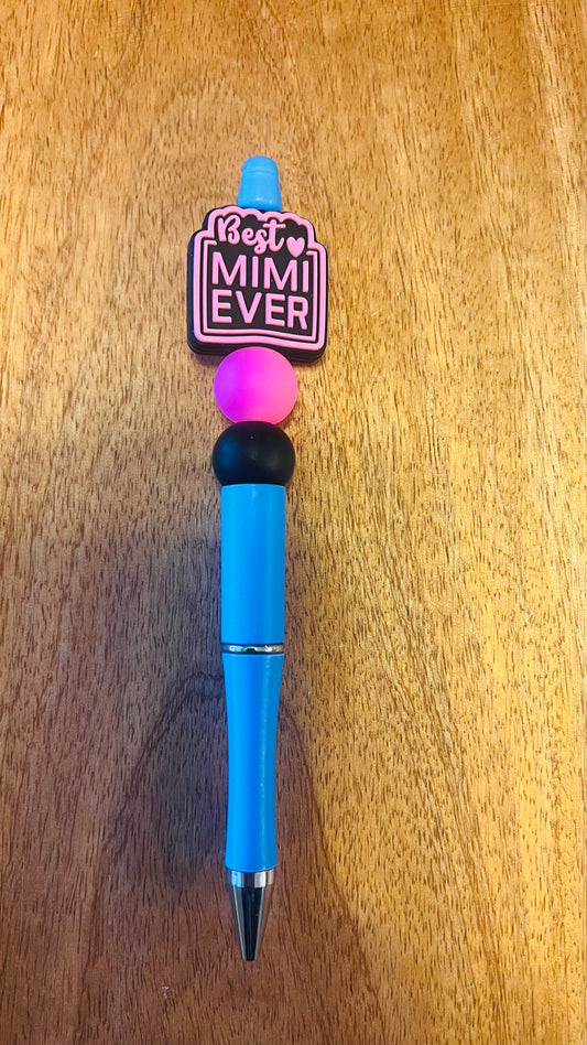 Pen with Best Mimi Ever Focal Colors: Black and Pink