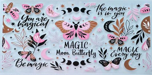 16 oz Libby Cup Magic Moon Butterfly wrap