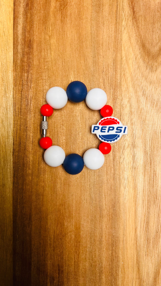 Car Charm with Pepsi Focal Colors: Red, White, and Blue