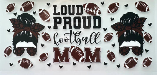 16 oz Libby Cup with Proud Football Mom wrap